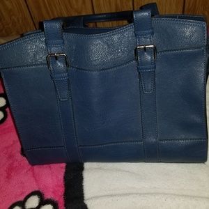 Used Blue Handbag